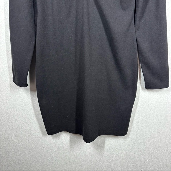 Aritzia‎ Sunday Best Mini Dress Women's Large L Black Jersey Knit Long Sleeve - Picture 2 of 7